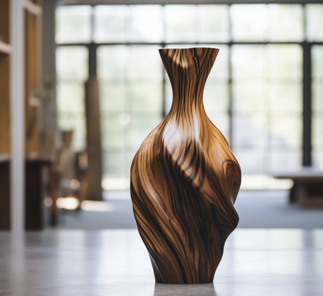 handcrafted-wooden-decorative-vase